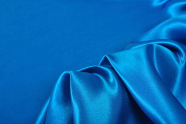 Doğal mavi saten kumaş doku arka plan