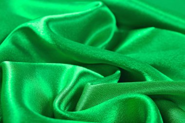 Doğal yeşil saten kumaş doku arka plan