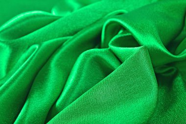 Doğal yeşil saten kumaş doku arka plan