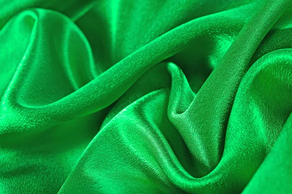 Doğal yeşil saten kumaş doku arka plan