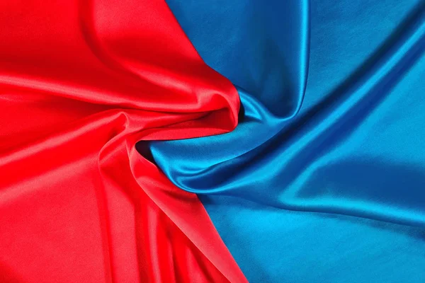 Natural blue and red satin fabric texture