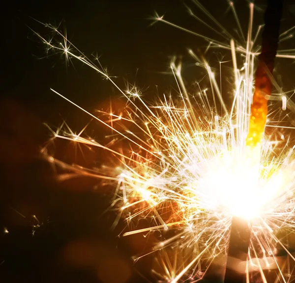 Colorful Christmas sparkler close up — ストック写真