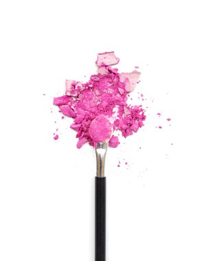 Beyaz arka plan üzerinde izole pembe göz farı