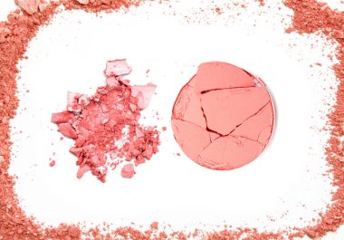 toz beyaz zemin üzerine makyaj, yakın çekim