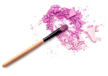 mor göz farı ve yüz pudrası - makyaj moda ve güzellik dergi için.