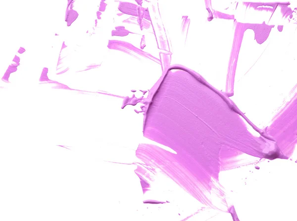 Schmieren lila Make-up flüssige Creme isoliert auf weißem Hintergrund — Stockfoto