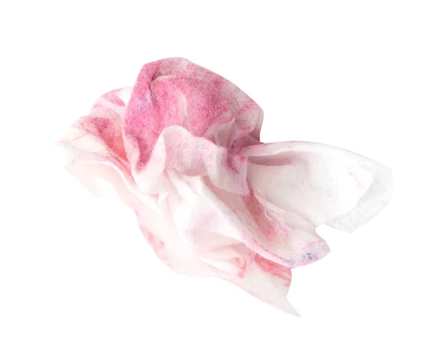 Used wet tissue isolate (clipping path) — Stock Photo, Image