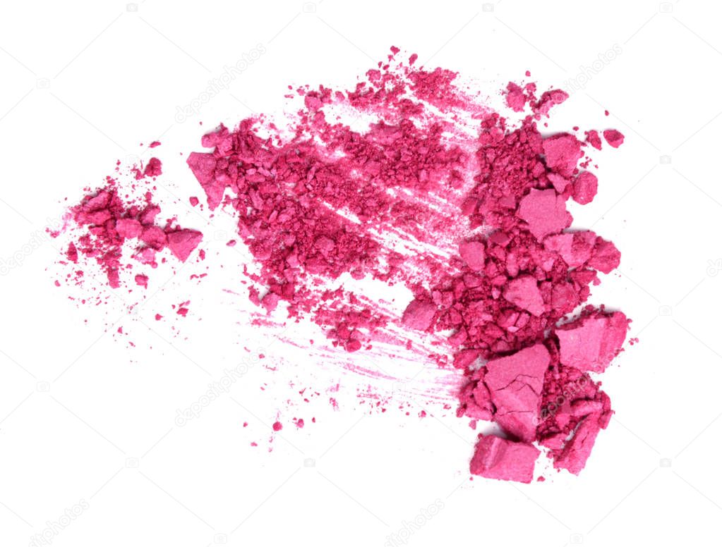 Pink Crushed Cosmetic on white.