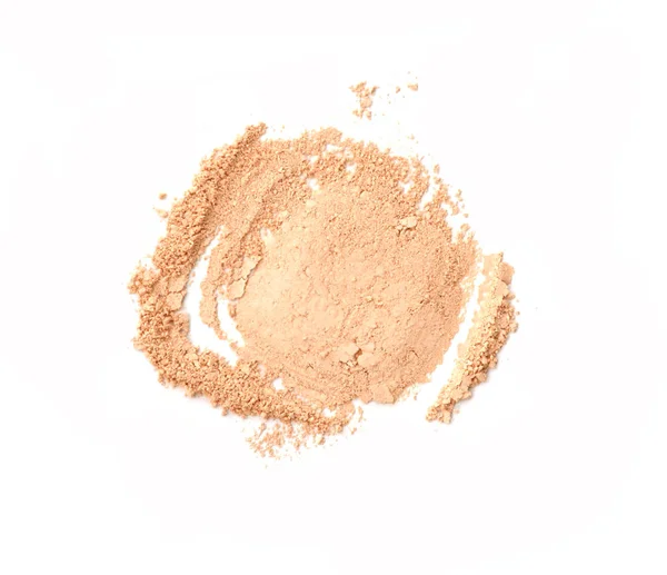Make-up crushed powder isolated on white background — Stock Photo, Image