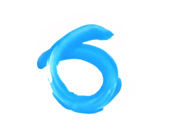 Aquarel blauwe cirkel isoleren op wit. — Stockfoto