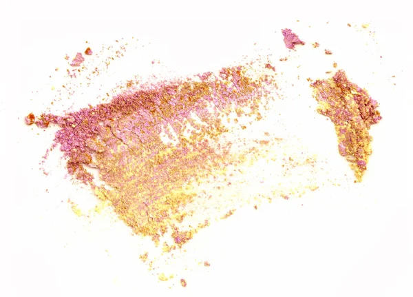 Zmiażdżony cień do powiek izolowany na białym tle — Zdjęcie stockowe