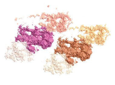 Kozmetik toz dağınık çeşitli kavramı moda güzellik sektörünün