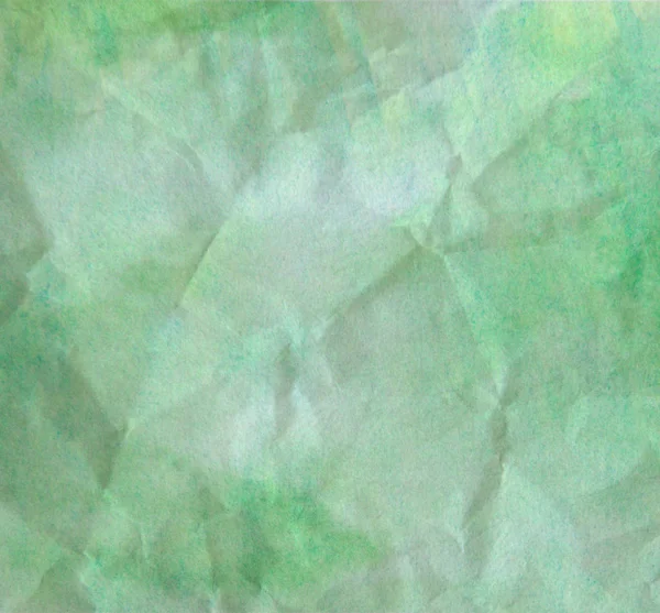 Green watercolor paper, wrinkle texture background — Stock Photo, Image