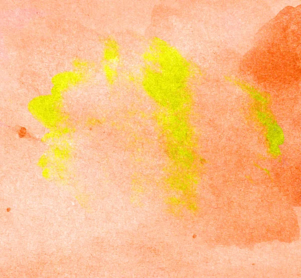 Yellow paint watercolor background on paper — Stock Photo, Image