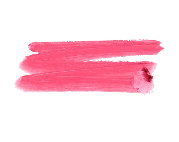 Farbe Lippenstift Strich auf Weiß für Hintergrund — Stockfoto