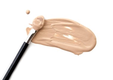 toz temel beyaz arka plan üzerine bir makyaj, yakın çekim