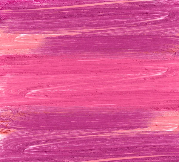 背景の白にピンクと紫の色の口紅ストローク — ストック写真