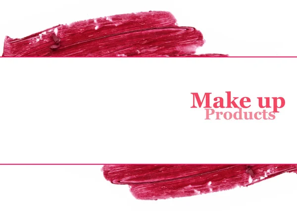 Rouge à lèvres couleur enduit pour la conception de bannière avec espace pour le texte — Photo