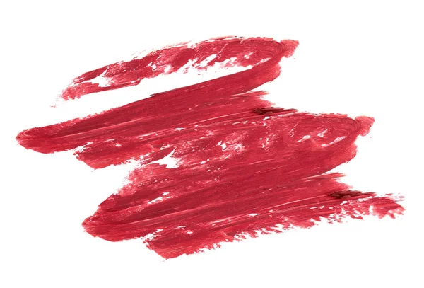 Rossetto rosso tratto isolato su bianco — Foto Stock
