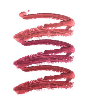 izole kırmızı ve koyu kahverengi ruj kontur