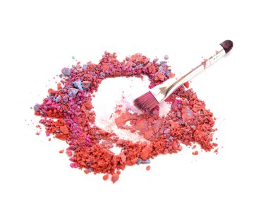 karışık renkler yakından fırça ile makyaj