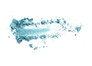 ezilmiş göz farı glitter mavi üzerine beyaz izole.