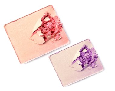 Beyaz izole kutusunda göz farı makyaj.