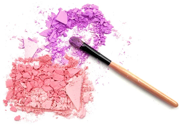 mor göz farı ve yüz pudrası - makyaj moda ve güzellik dergi için.