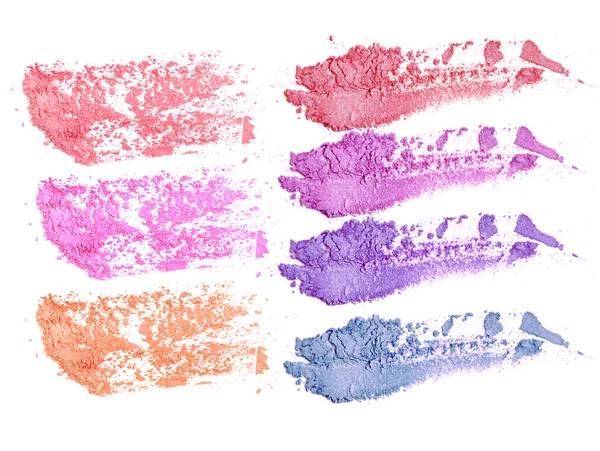 Kozmetik renk toz Beyaz arka plan üzerinde makyaj