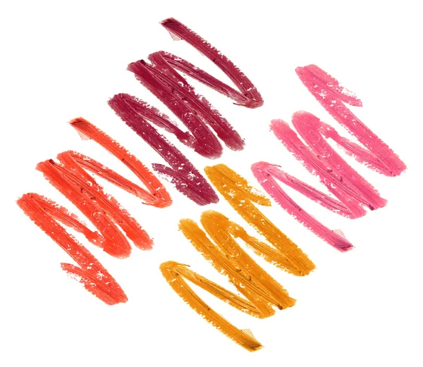 Set of lipstick stroke isolated — Stock Photo, Image