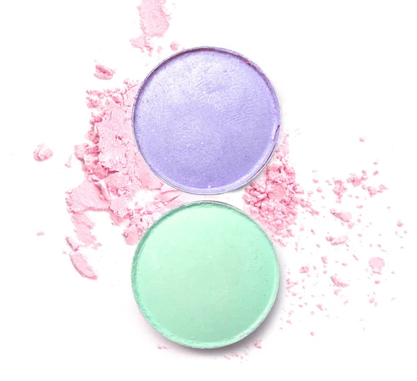 Beyaz renk paletinde makyaj daire kutu