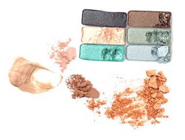 güzel parlak göz gölgeler beyaz izole