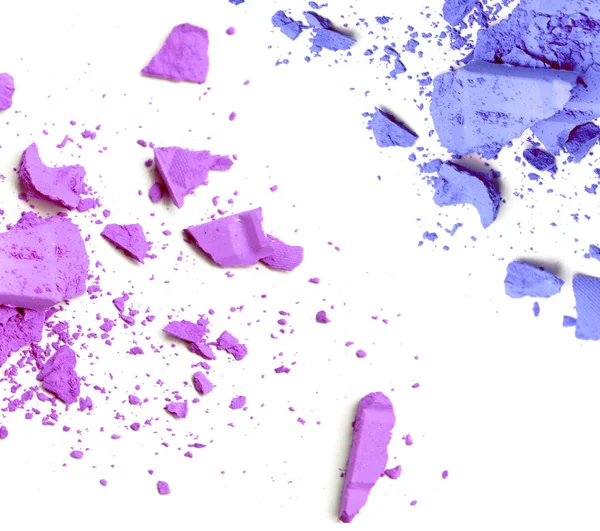 Μοβ και μπλε θρυμματισμένο συνθέτουν χρωμάτων πούδρας — Φωτογραφία Αρχείου