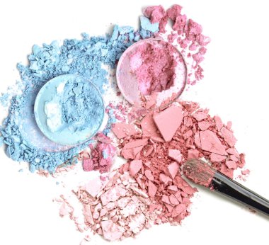 Göz farı kutu ezilmiş ve allık izole