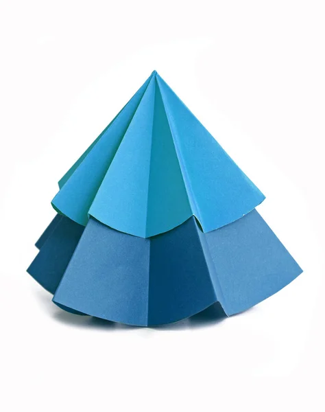 Origami Christmas tree paper — Stock Photo, Image