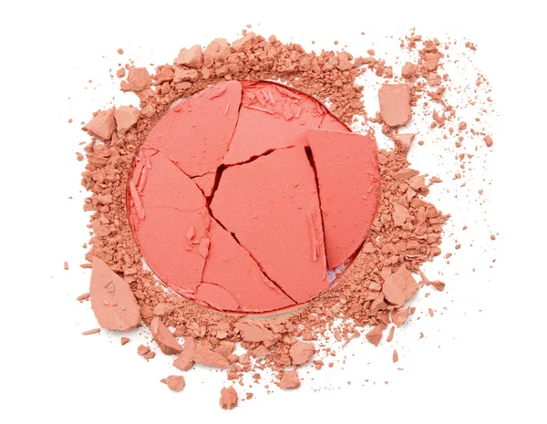 Polvo cosmético rosa triturado círculo — Foto de Stock