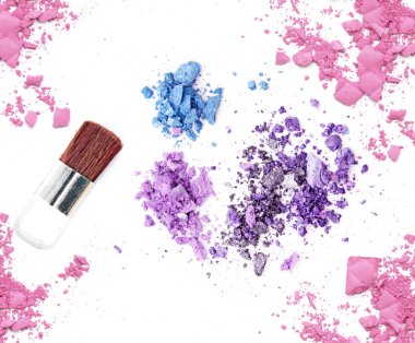 Glitter göz farı ve allık Kozmetik ürünlerin olun