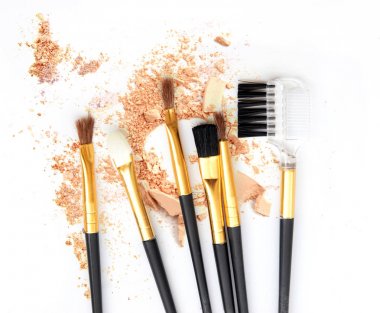 Ezilmiş toz ayarla allık makyaj kozmetik