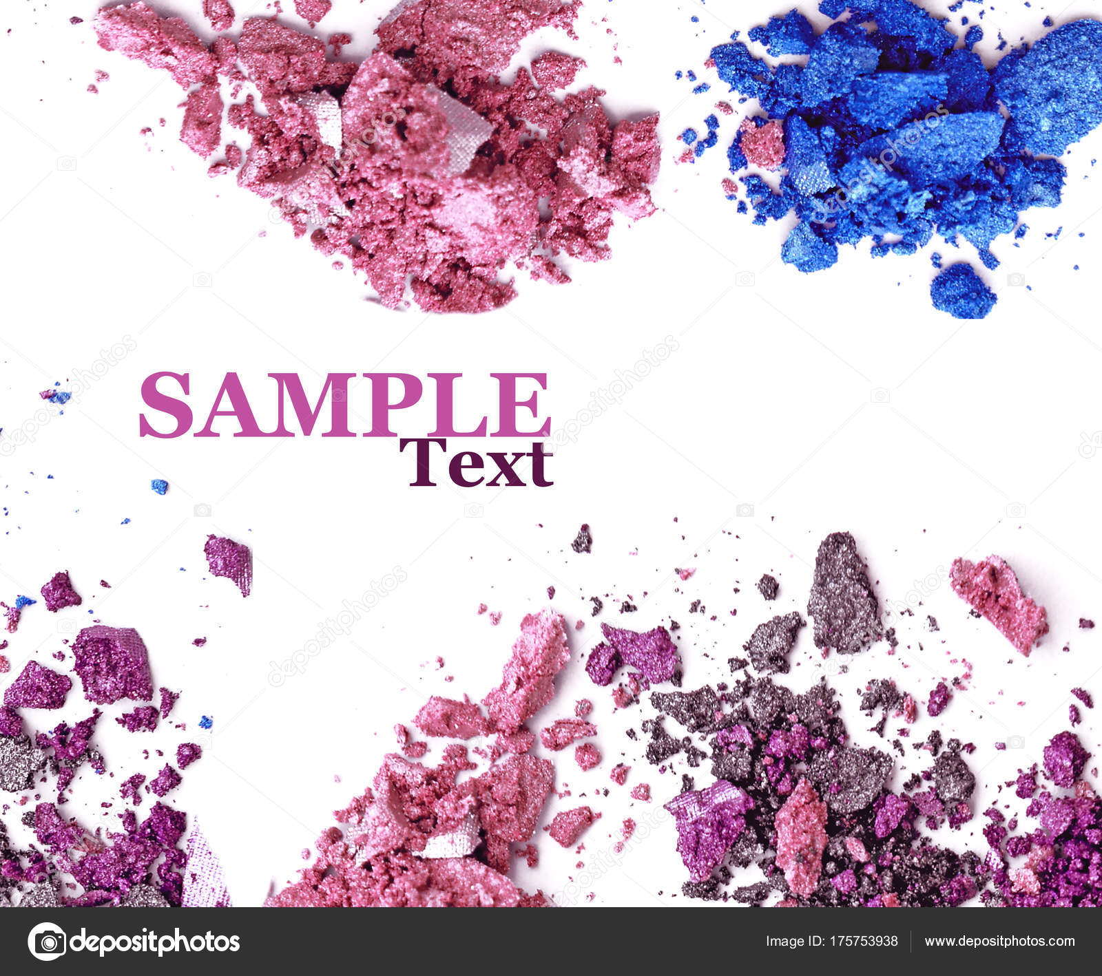 Crushed Glitter Eye Shadow Mixed Colors Frame Stock Photo Crushed Glitter Eye Shadow Mixed Colors Frame Stock Photo