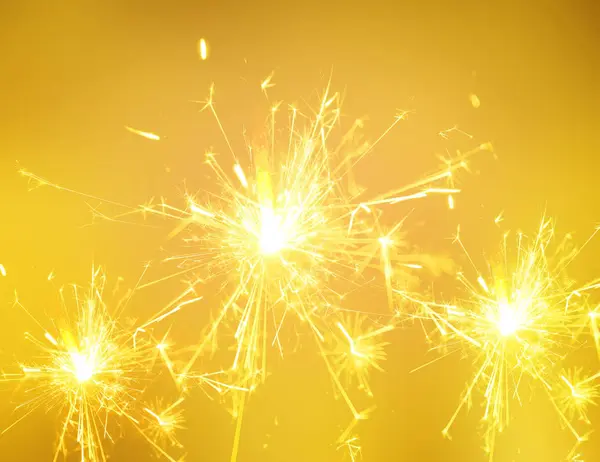 Wunderkerzen Brennen Festliches Neues Jahr — Stockfoto