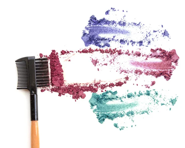 Professional Make Brush Crushed Eyeshadow — Stock Photo, Image