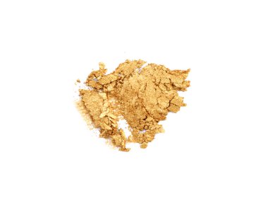 Altın glitter göz farı beyaz izole.