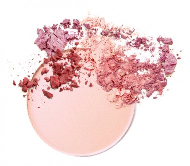 Kozmetik toz olun. Ezilmiş göz gölgeler.