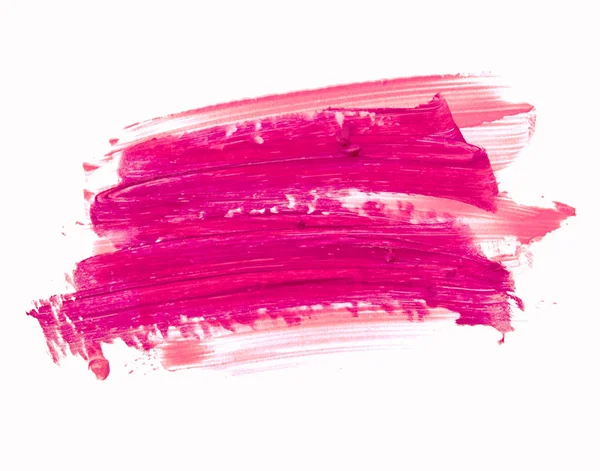 白にピンクの口紅を塗った 化粧品 — ストック写真