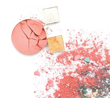 renkli kırık beyaz göz farı makyaj.