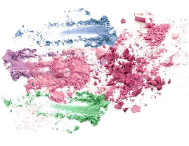 Karışık renkler ezilmiş toz kadar kozmetik yapmak.