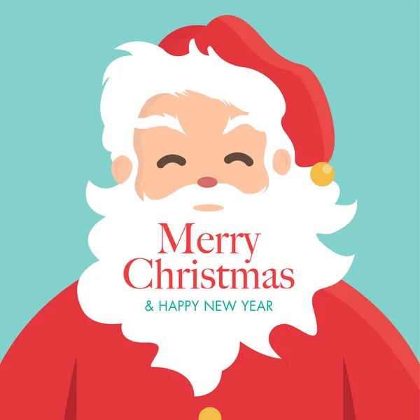 Tarjeta de Navidad con Santa Claus. — Vector de stock