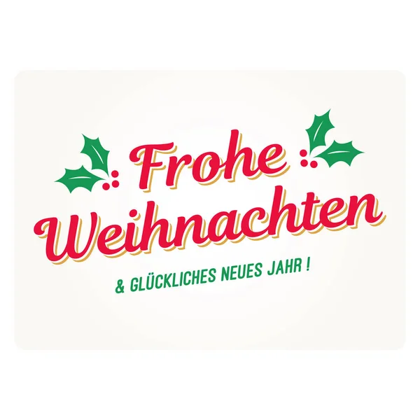 Weihnachtskarte mit Misteln. deutsche Version. — Stockvektor