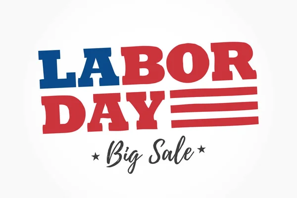 Labor Day logo grande vendita . — Vettoriale Stock