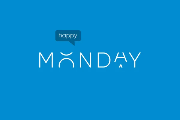Feliz lunes logo con letras mayúsculas en movimiento . — Archivo Imágenes Vectoriales